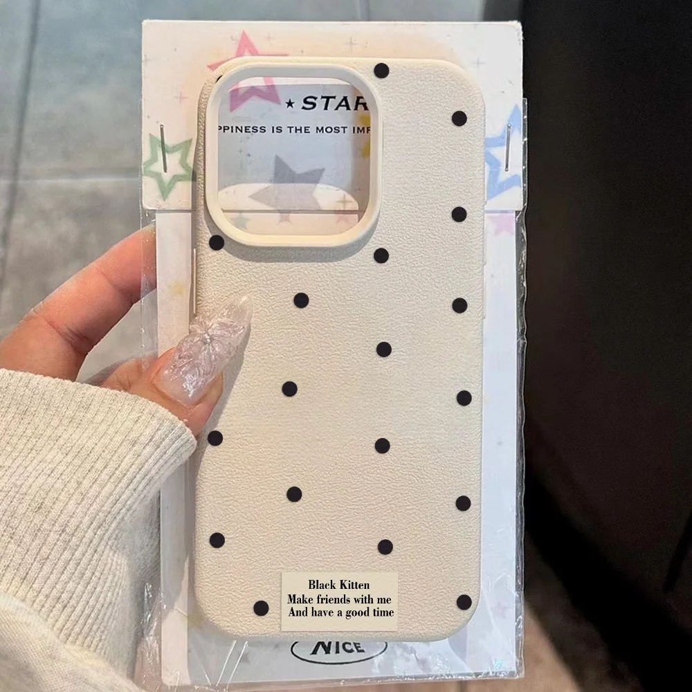 รูปสินค้า เคสซิลิโคนลายจุดนุ่มพร้อมหนังป้องกันกระแทก