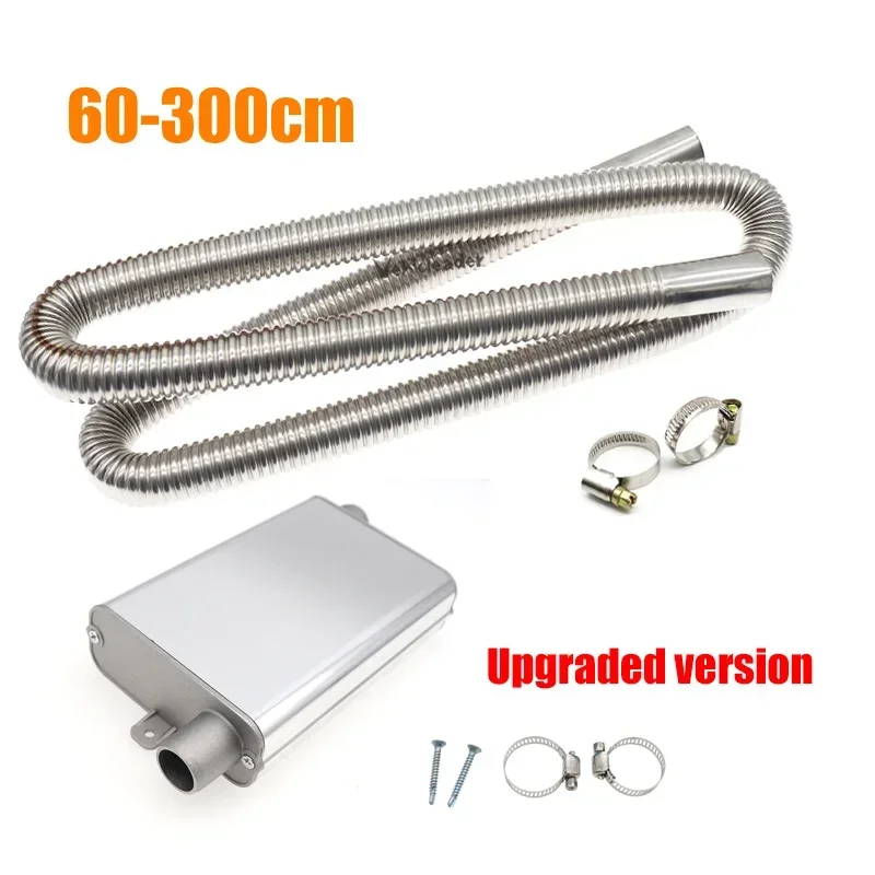 Car Air Parking Heater Exhaust Pipe 60-300cm With 24mm Muffler Silencer For Webasto Eberspacher