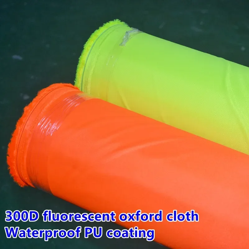 300D Fluoreszierende Oxford Tuch PU Beschichtung Wasserdichte Tuch Schwimmweste Sicherheit Warnung Weste Tuch Hygiene Hut Tuch