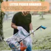 Grabber Folding Trash Can Litter Picker Portable Quick Clamps Pickup Sticks Blue Tool Heavy Duty 3