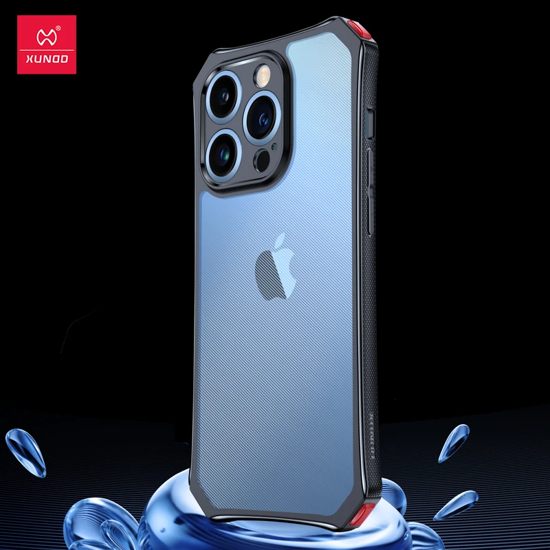 

For iPhone 13 14 Pro Max Case,Xundd Phone Case Transparent Casing Fingerprint Proof Back Cover Anti-slip Shockproof Protector