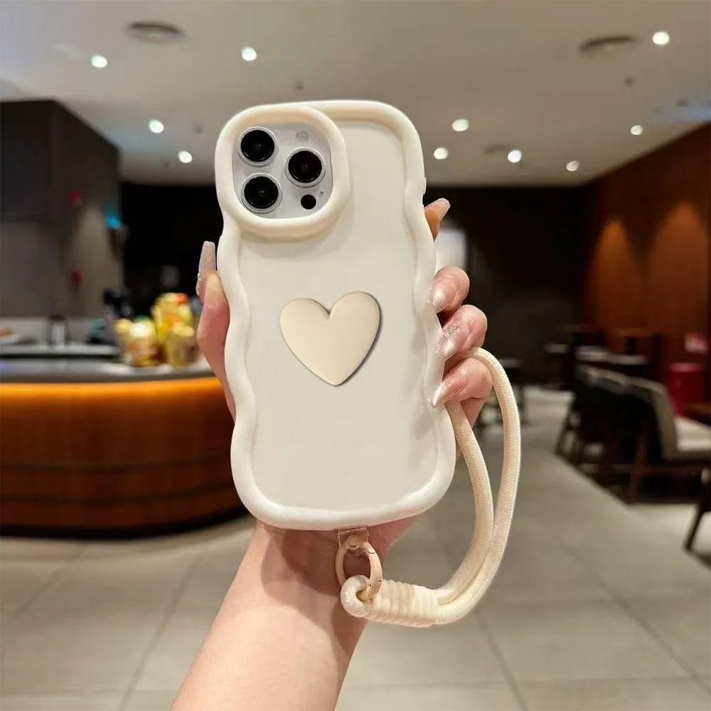 Heart Lanyard Phone Case with Enhanced Protection - Elegant Cover Design