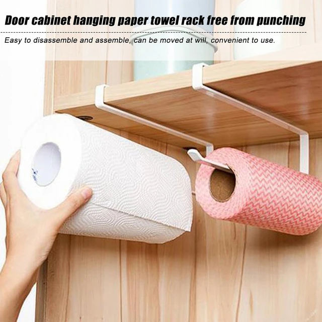 Under Cabinet Paper Towel Holder Iron Tissue Box Storage Rack Tissue Holder  Paper Towel Rack Kitchen Towel Hanging for C - AliExpress