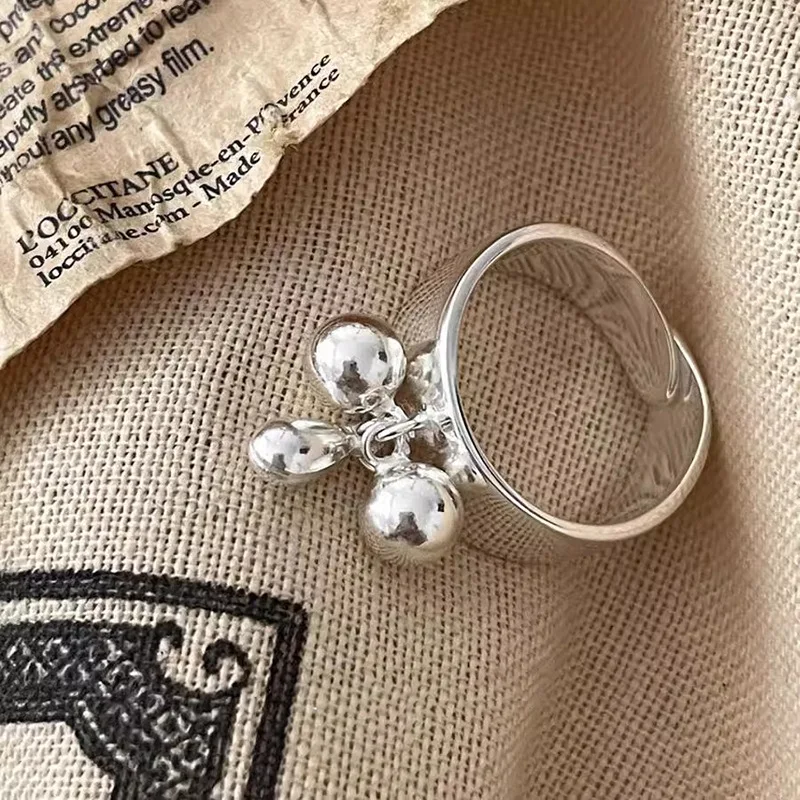 925 Sterling Silver Double Layer Water Drop Ring for Women - Detail View 35