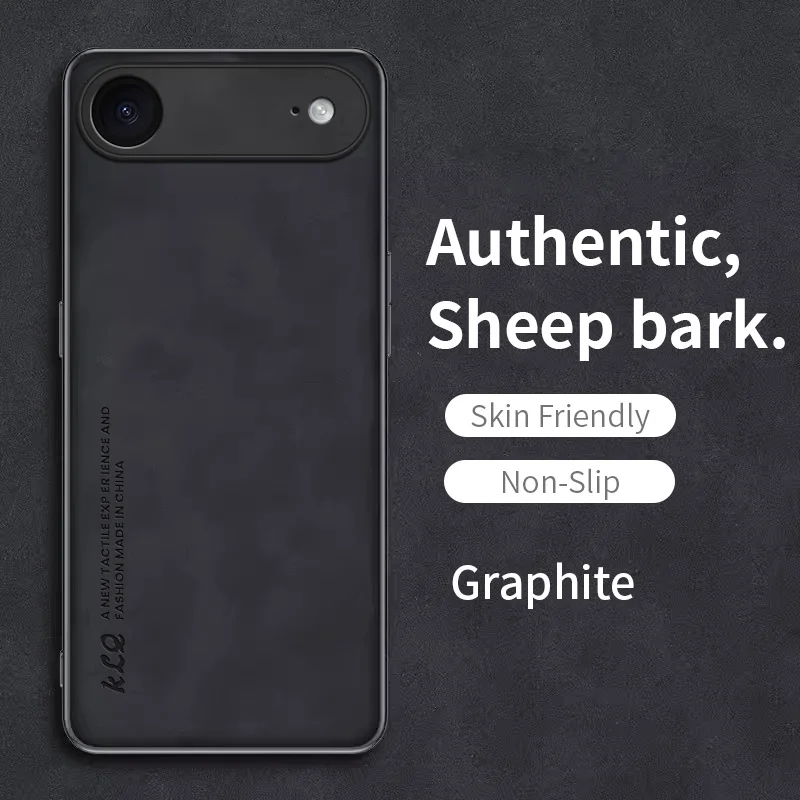 Luxury Sheepskin Leather Shockproof Bumper Case - Protective Matte Shell