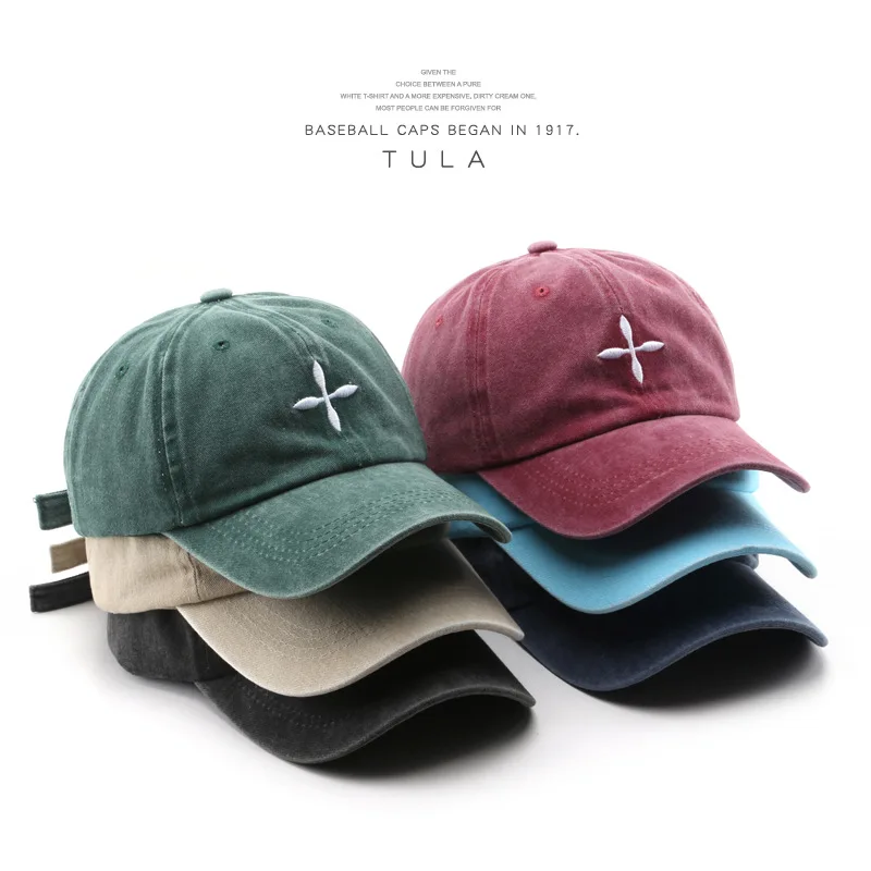 

Cross border fashion simple retro wash worn lovers cap outdoor women sunscreen sun hat baseball cap