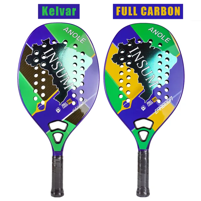 INSUM Full Carbon/Kevlar Beach Tennis Racket with EVA Soft Memory Foam Core Anole Racket Beach Tennis 2