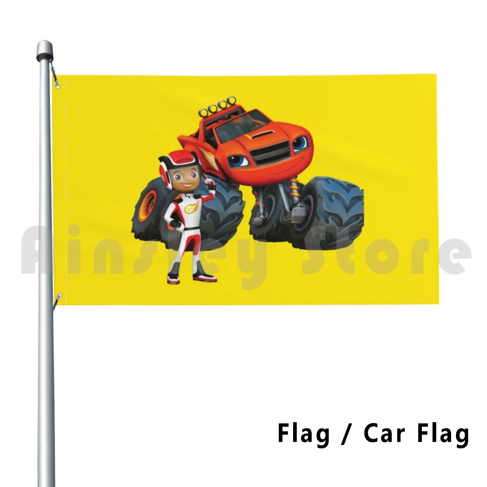 Blaze And The Monster Machine Flag Car Flag Printing Custom Show Scienza Tecnologia Ingegneria Matematica Nick
