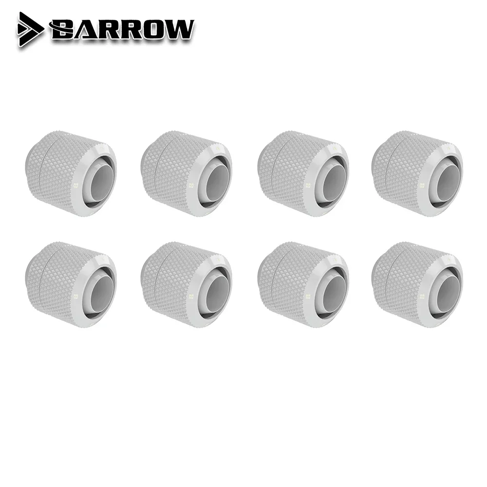 Soft Tube Fitting 8pcs G1/4" Hose Adapter For Cooling System 10X13mm 10X16mm Flexible Pipe Extender Fitting Angled Adapter Fitting Water Cooling Fitting