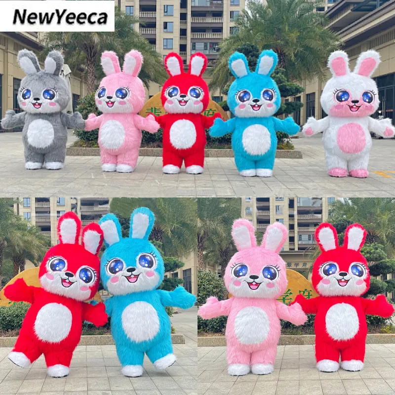 

2M/2.6M Inflatable Rabbit Mascot Cartoon Doll Costume of The Chinese Zodiac Rabbit Cosplay Costume Suit Performance Activities