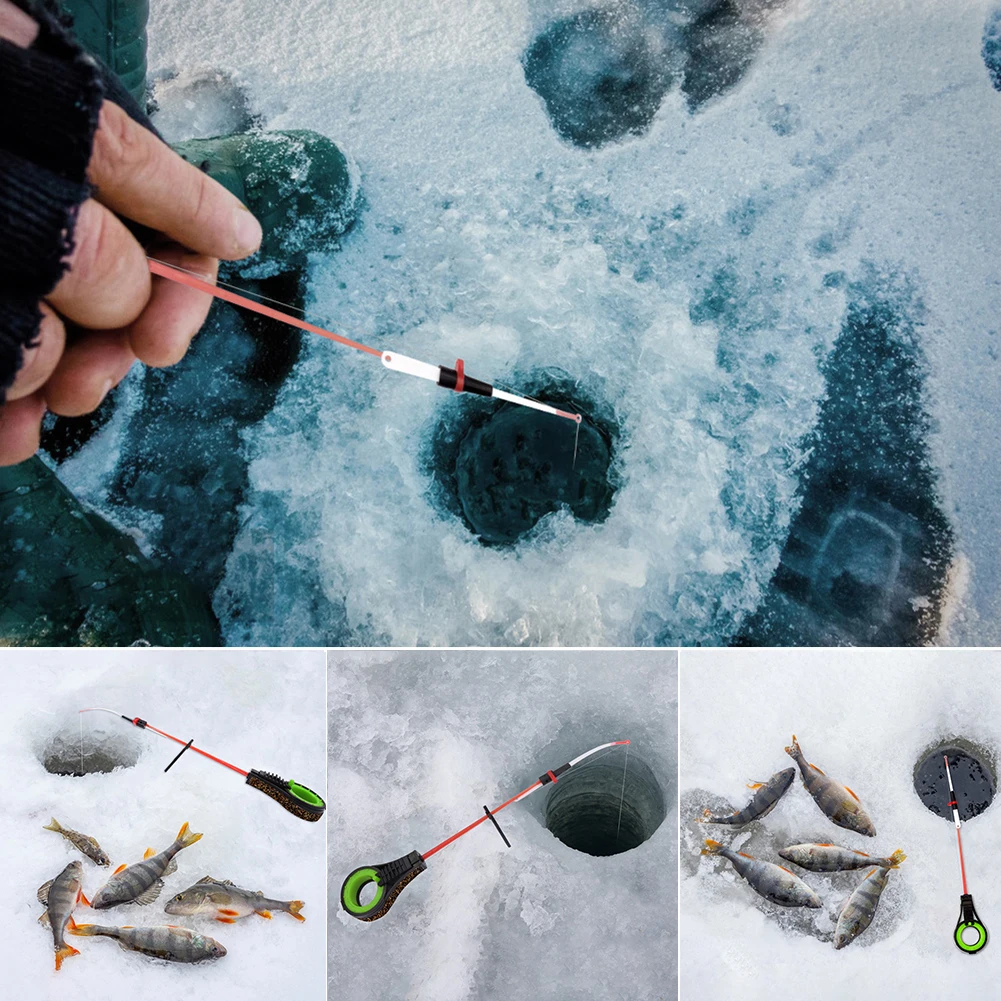 30-1PCS Ice Fishing Rod Portable Fishing Tackle Ultralight Pole