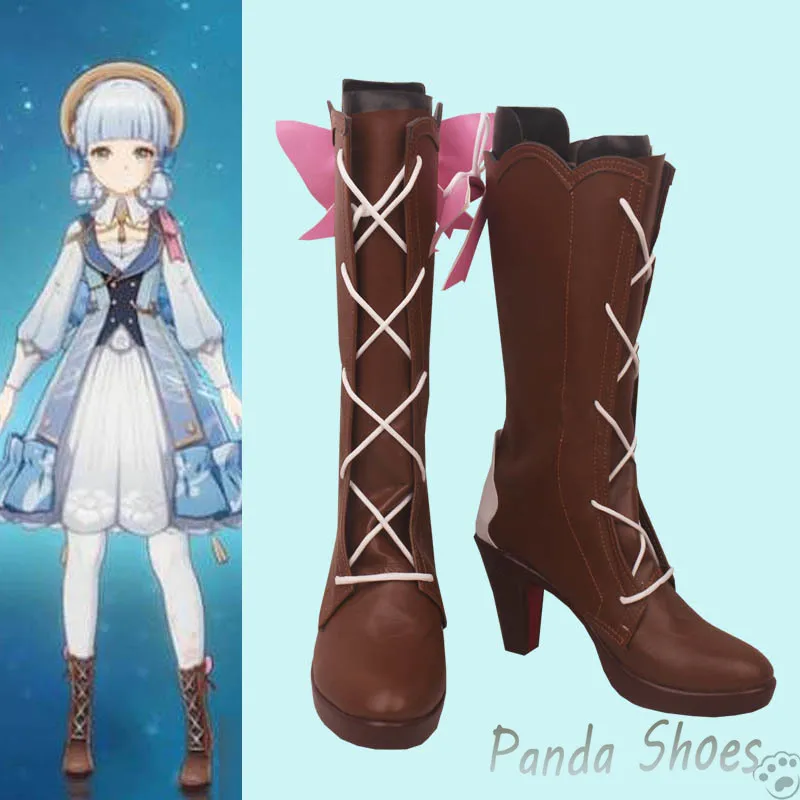 

Genshinimpact Kamisato Ayaka Cosplay Shoes Anime Game Cos Long Boots New Skin Cosplay Costume Prop Shoes for Halloween Party