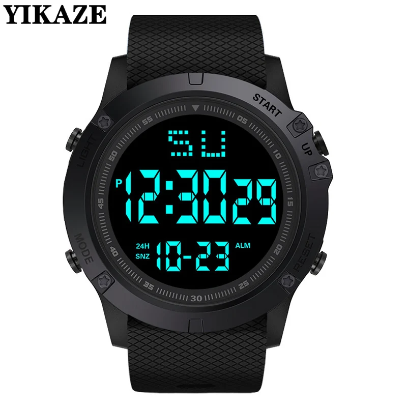 

Men Sport Watch Multifunction Military Sports Watch Waterproof Luminous LED Digital Kids Watch Big Dial Student Electronic Watch