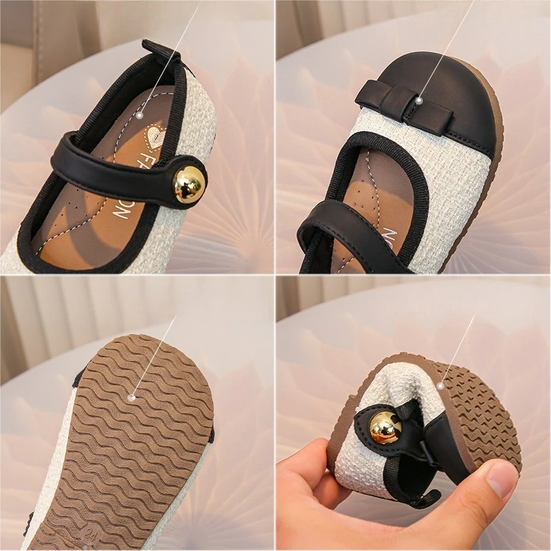 Girls Ballet Flats Soft Sole Korean Style Princess Party Shoes