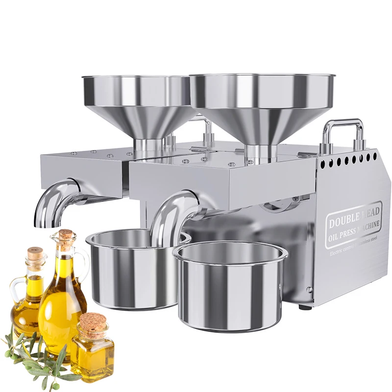 

Автоматическая машина для прессования масла с двойной головкой, 110 В, 220 В, устройство для Экстракции Семян ядра подсолнечного масла