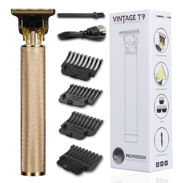 2022 USB Electric Hair Clippers Rechargeable Shaver Beard Trimmer Professional Men Hair Cutting Machine Beard Barber Hair Cut t9 gold
