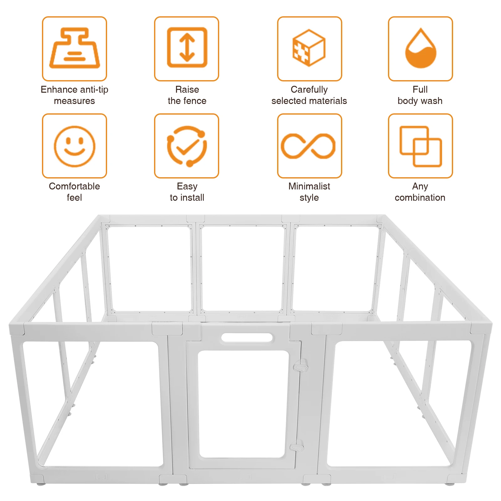 Clear Acrylic Puppy Playpen Easy Assemble Pet Pen for Puppy (12pcs 150*150cm)