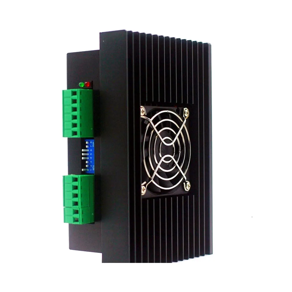 팬이 있는 입력 스테퍼 모터 컨트롤러 AC18V-80V/DC24V-110V MA860H DSP 디지털 57/86 스테퍼 모터 드라이버 400-51200 세분화