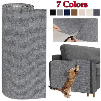 3566-a90c64.png 7 Colors Cat Scratcher Sofa Protector Cats Scratcher Pad Board Protection Trimmable Self-adhesive Carpet DIY Cat Scratch Mat