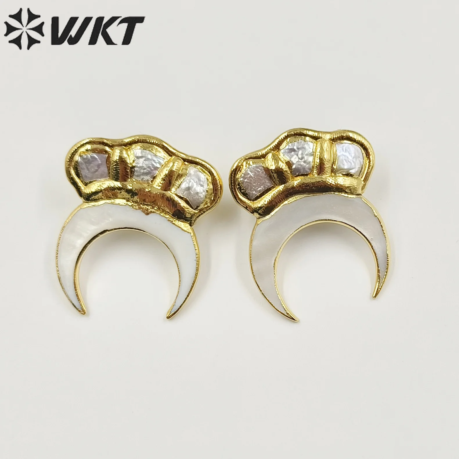 

WT-MPE102 WKT 2023 Women jewelry shell & pearl lady beautiful earring design nice gift mix color earring jewelry trend