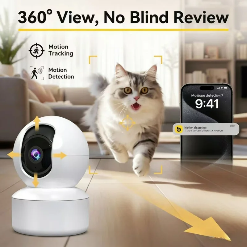 5MP Smart Mini WiFi IP Camera Indoor Wireless Home Security AI Human Detect CCTV Surveillance Camera Baby Monitor 5