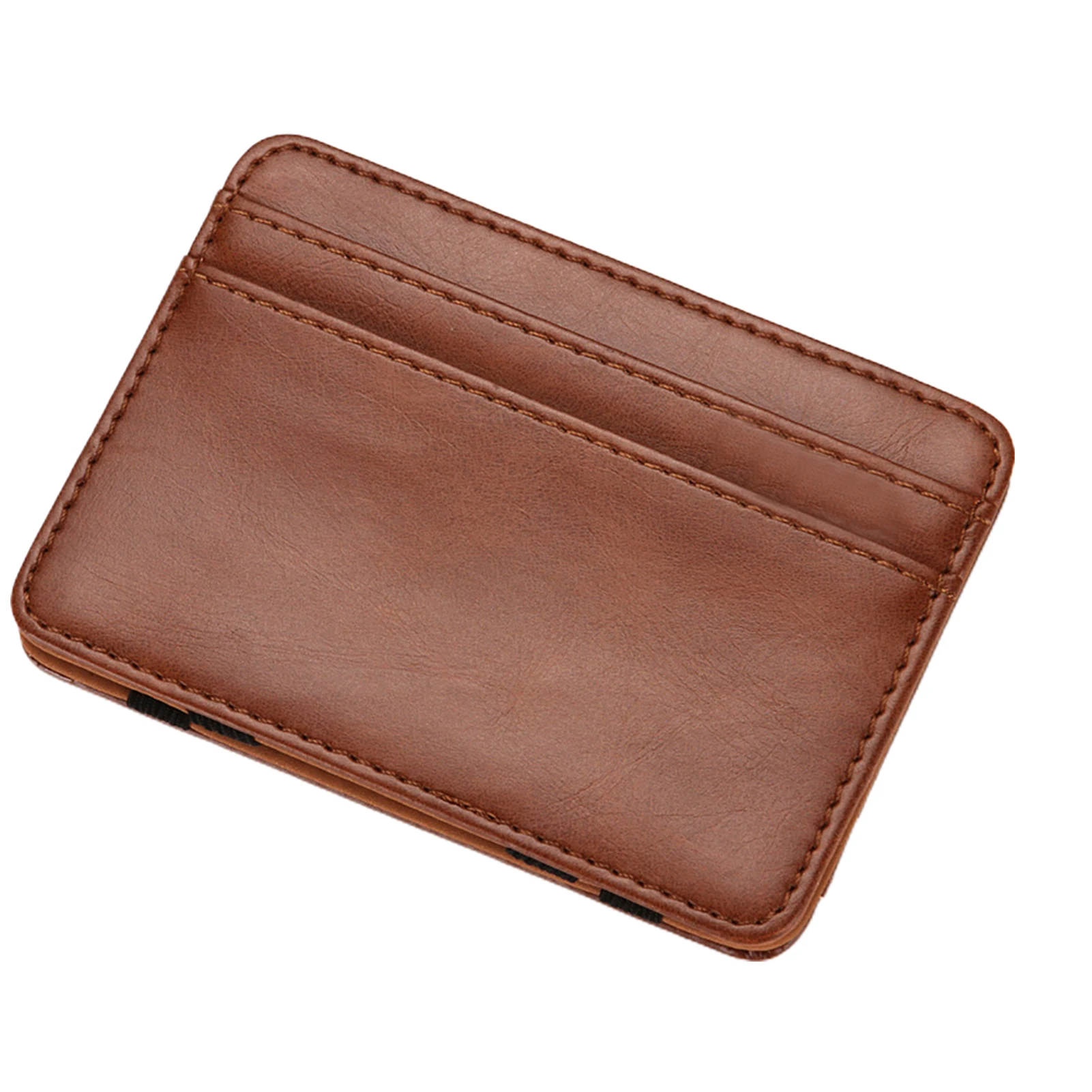 Men Slim Wallet With 4 Credit Card Slots PU Leather Bifold Small Purse
