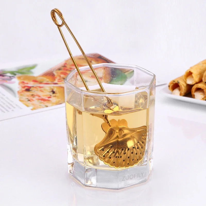 Stainless Steel Star Shell Heart Shape Tea Infuser Loose Leaf Tea Locking Teaspoon Mesh Filter Strainer Kirchen Tool Set tea infuser tea strainer tea filter
