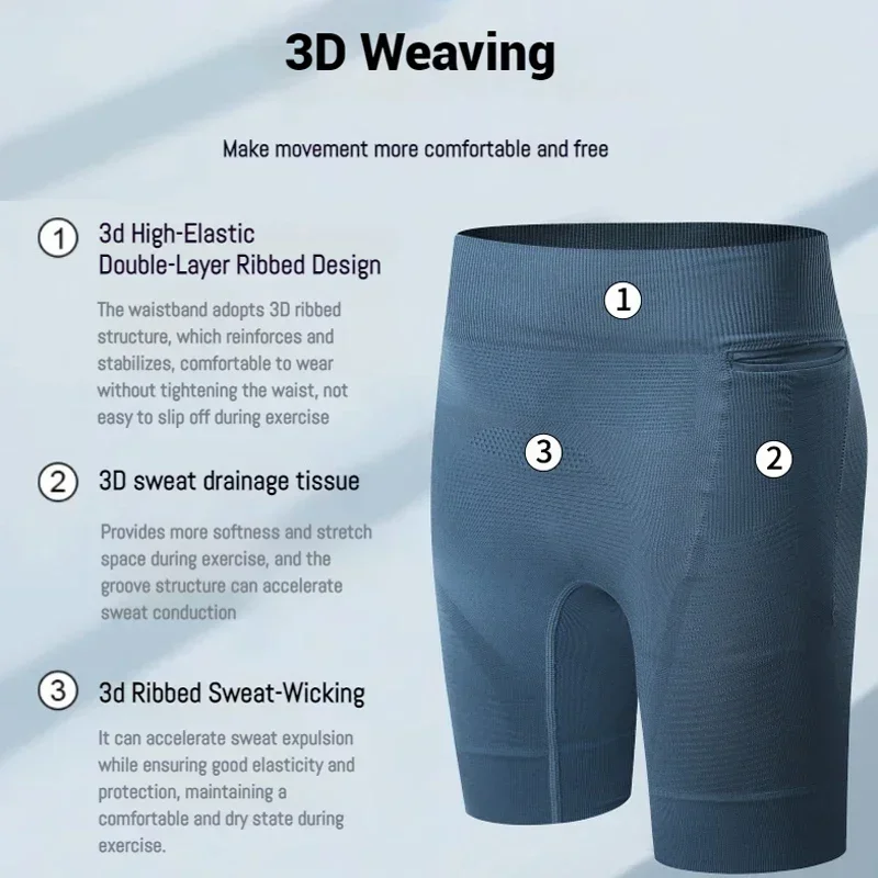 M-3XL 남녀공용 하이 스트레치 컴프레션 러닝 반바지 속건 5인치 마라톤 스포츠 타이츠 (허리 뒤쪽 포켓 포함)