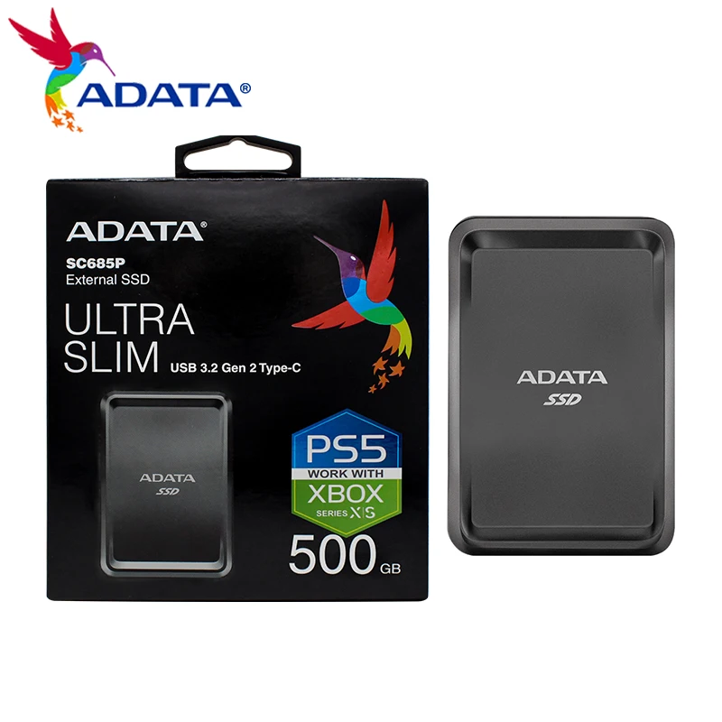 Adata-unidade de Estado Sólido Externo Ssd Disco Rígido para Computador Ps5 Ultra Slim Usb 3.2 Gen Tipo-c 250gb 500gb - Imagem 4