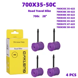 GUSTAVO Gravel Road Bike TPU Inner Tube with French Valve - 45mm (4PCS)