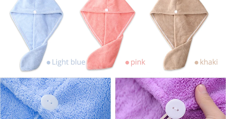 Description Picture 2 of itemMicrofiber Hair Towel,Premium Anti Frizz Hair Drying Wrap for Women & Men  Dry Hair Hat,Super Absorbent,Wrapped Bath Cap