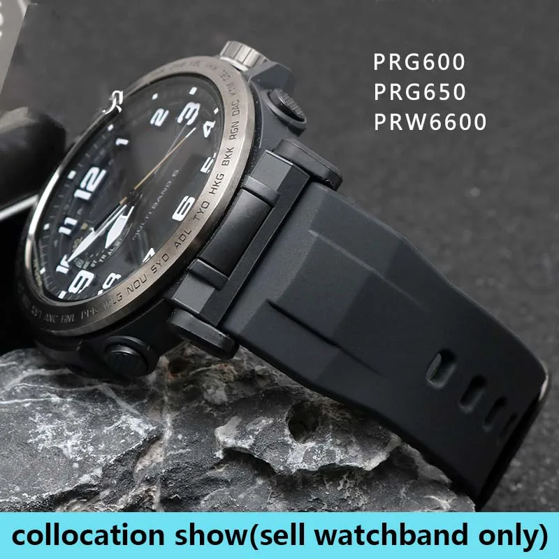 

Ремешок резиновый для Casio PRG-650 PRG600 PROTREK mountaineering, 24 мм