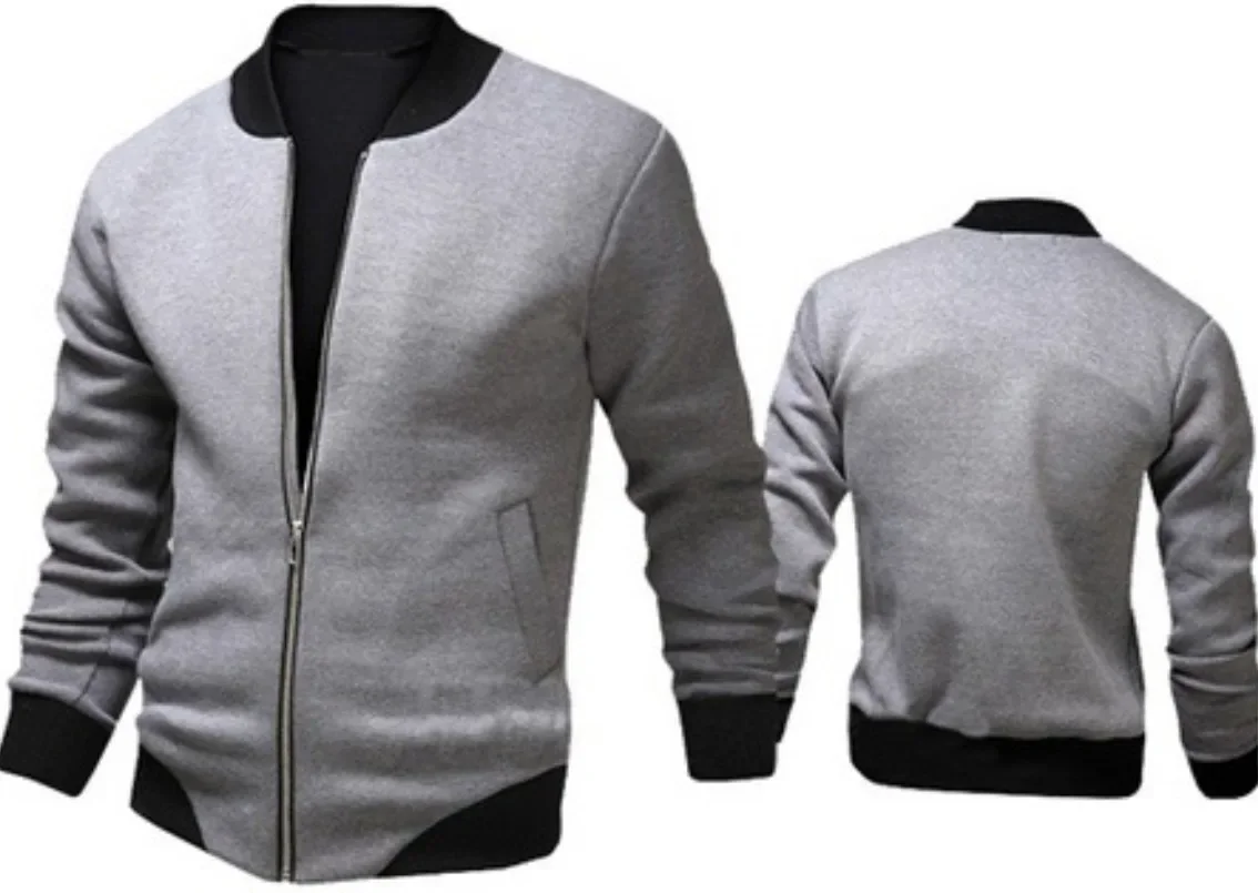 

2023 Spring and Autumn New Men's Coat Fashion Hooded Solid Color Fashion Slim Fit Sweater