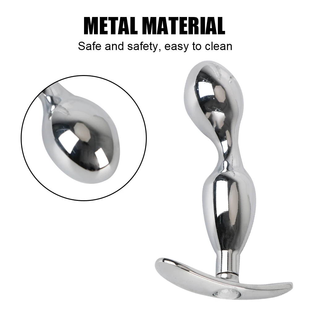 Nerūsējošā tērauda prostatas masāžas seksa rotaļlietas vīriešiem, sievietēm, geju erotiskie produkti pieaugušajiem, metāla anālā stimulatora dibens_voghion.com