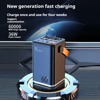 36W FastCharging 60000mAh Large Capacity Mobile Power Supply Digital Display Power Bank Outdoor Camping Emergency Energy Storage 2