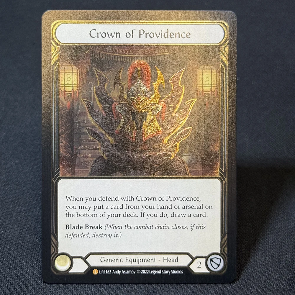 FAB Cold Foil Proxy Card Crown of Providence Gold Goliath