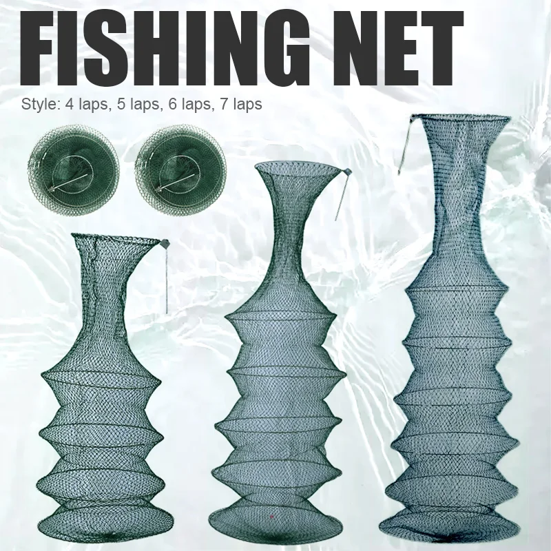 Fishing Net Trap Mesh Fish Shrimp Mesh Cage Fishing Nets Fish