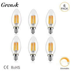 Elegant Dimmable LED Candelabra Bulb - Warm & Cool White, 4W/6W (E14 220V)