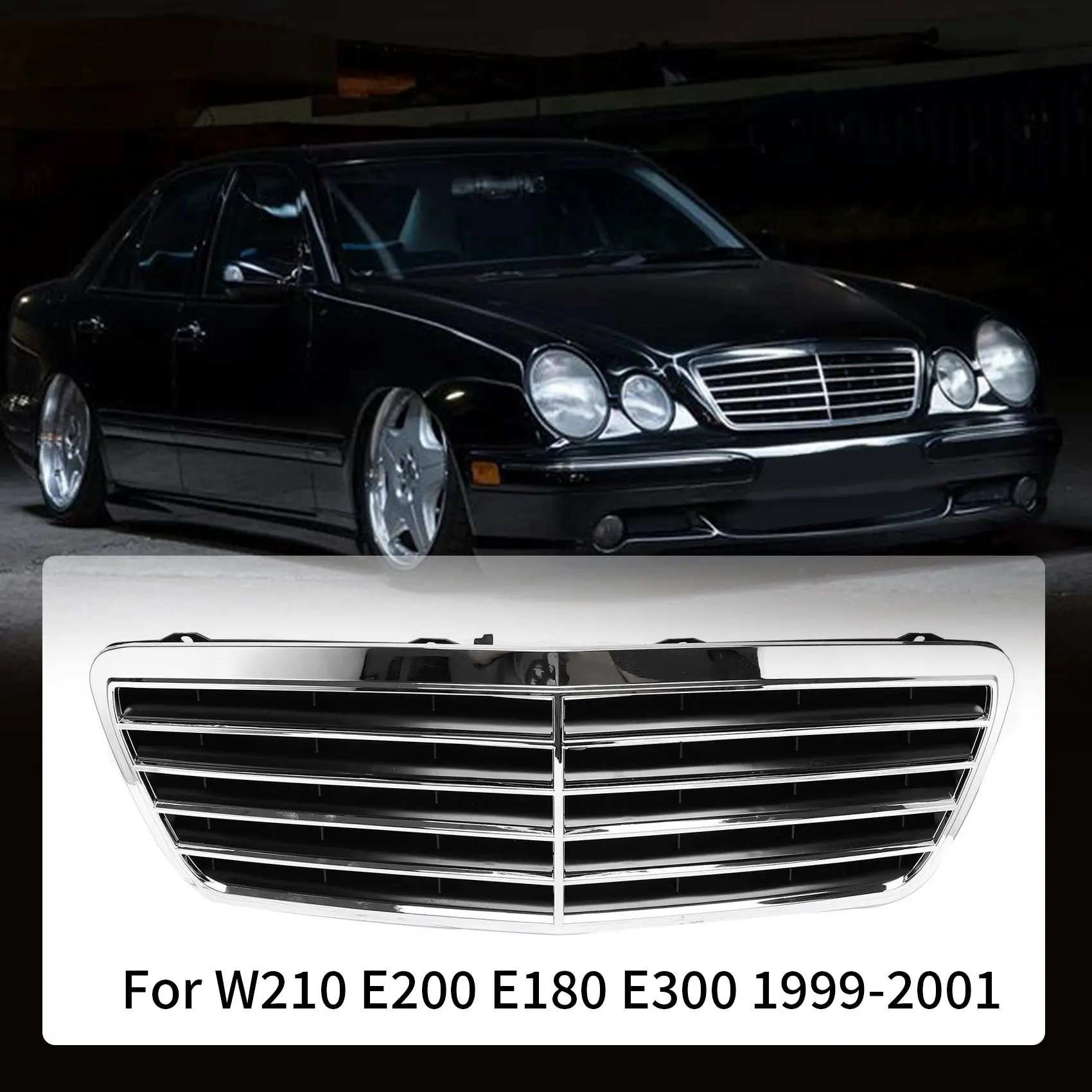 

Решетка радиатора переднего бампера автомобиля для Mercedes-Benz W210 E200 E180 E300 1999-2001