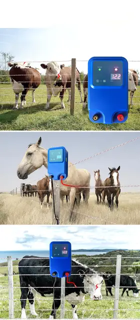 Electric Fence Energizer 1.5J 10KM Fence Charger OEM Portable Farm Controller Ac Electric Fence Energizers 6