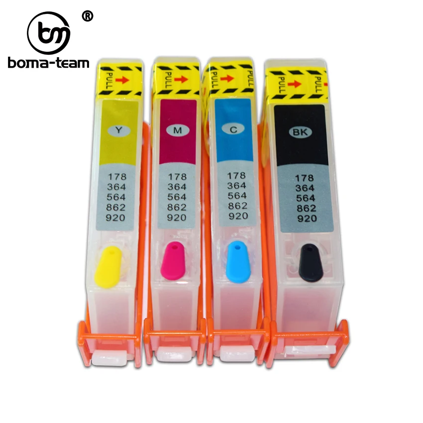 Cartouche d'encre rechargeable avec puce permanente pour imprimantes Hp 364 XL DeskJet 3070A 3520 Photosmart 5510 5520 6510 6520 7510 7520