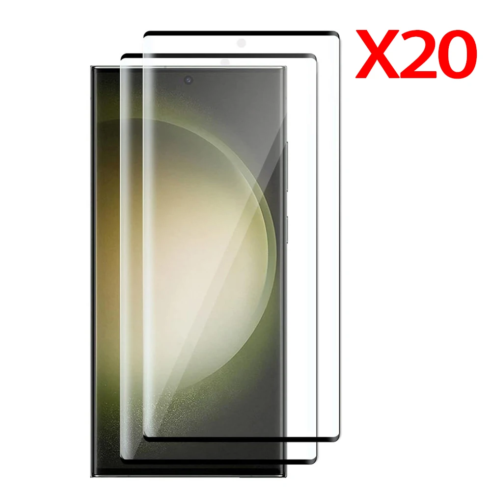 

2024 HD transparent tempered glass For Samsung galaxy s24 ultra hard anti scratch smooth film fingerprint screen protector 20pcs