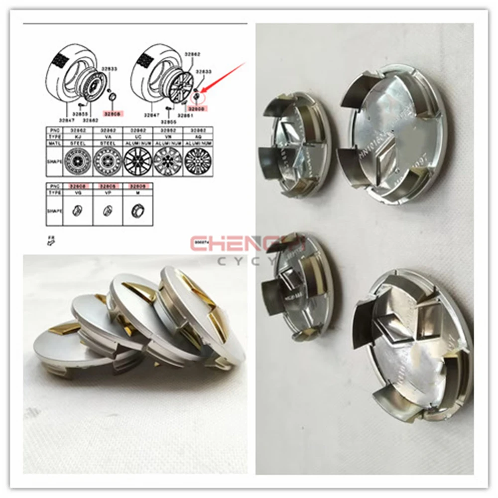 Rim Cover Center Wheel Trim Aluminum Rim Center Hub Cover For Pajero V83W V87W V93W V97W V98W Outlander CU4W CU5W CW4W CW5W
