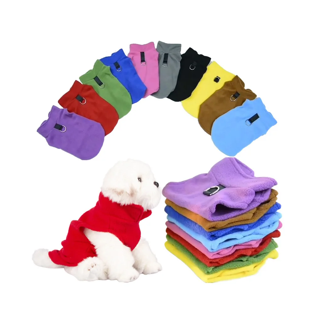 

Soft Fleece Dog Clothes For Small Dogs Spring Summer Puppy Cats Vest Shih Tzu Chihuahua Clothing French Bulldog Jacket Pug Coats