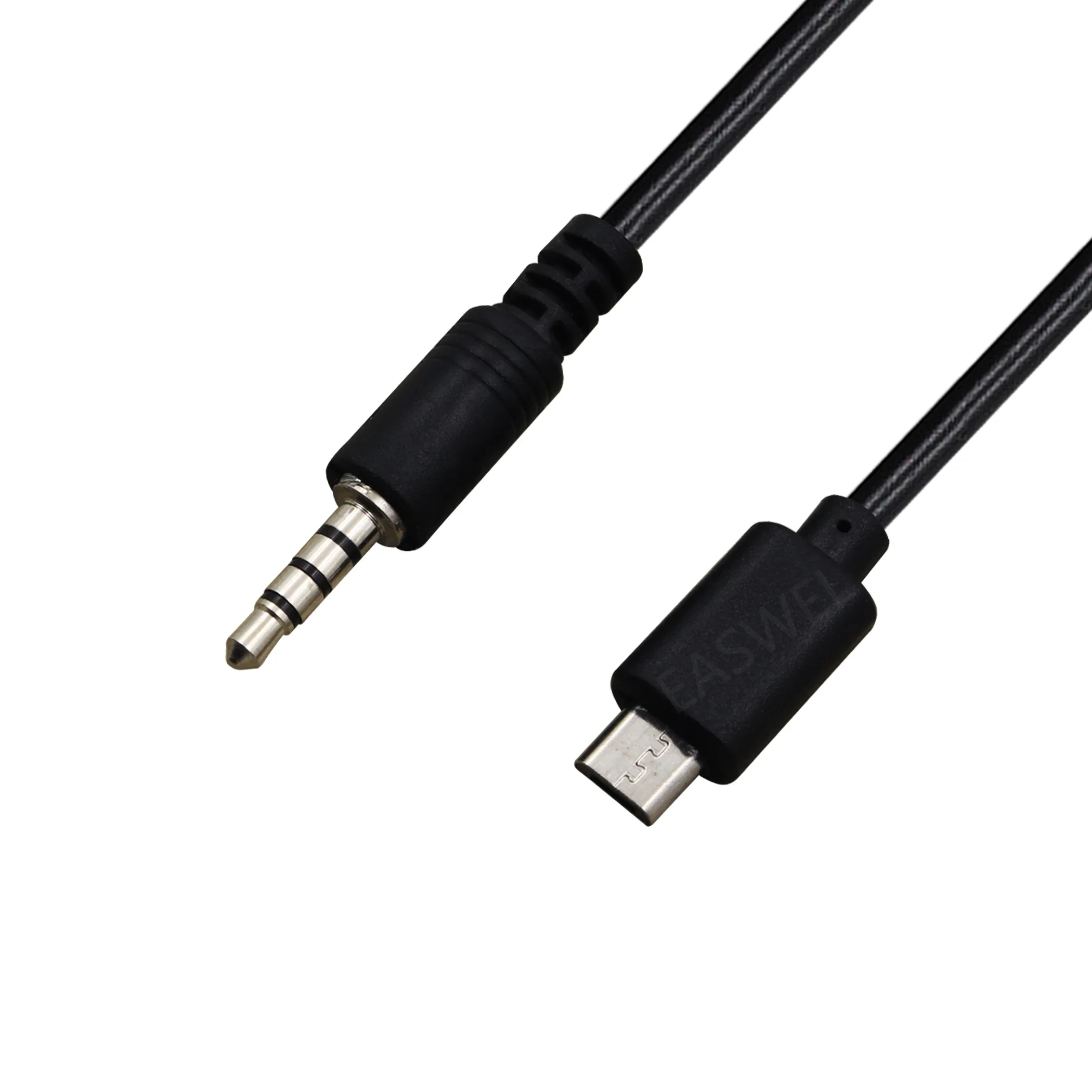 Micro USB Male To Male 3.5 MM Stereo Jack Car AUX Audio Cable Adapters