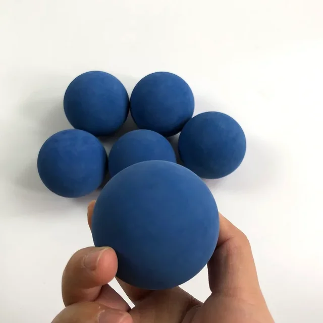 10Pcs 5.5cm Racquet Ball Squash Low Speed Rubber Hollow Balls Training Competition Ball 5mm High Elasticity Bouncing Balls 4