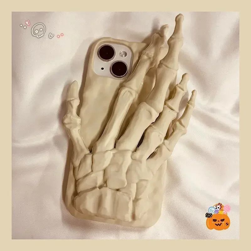 

Advanced Instagram 3D Halloween Skull Palm iPhone 15 Phone Case 12 Personalized Creative iPhone 15 Pro Max Phone 13/14 2024