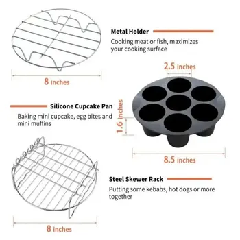Silicone 7 Holes Cake Mold Home Party Baking Utensils Diy Cylindrical Mold Air Fryer Accessories Baking Tools Cake Molds 2