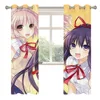 Date a Live Window Curtains  for Living Room Bedrooms 2 pieces Aesthetic Room Decoration 2