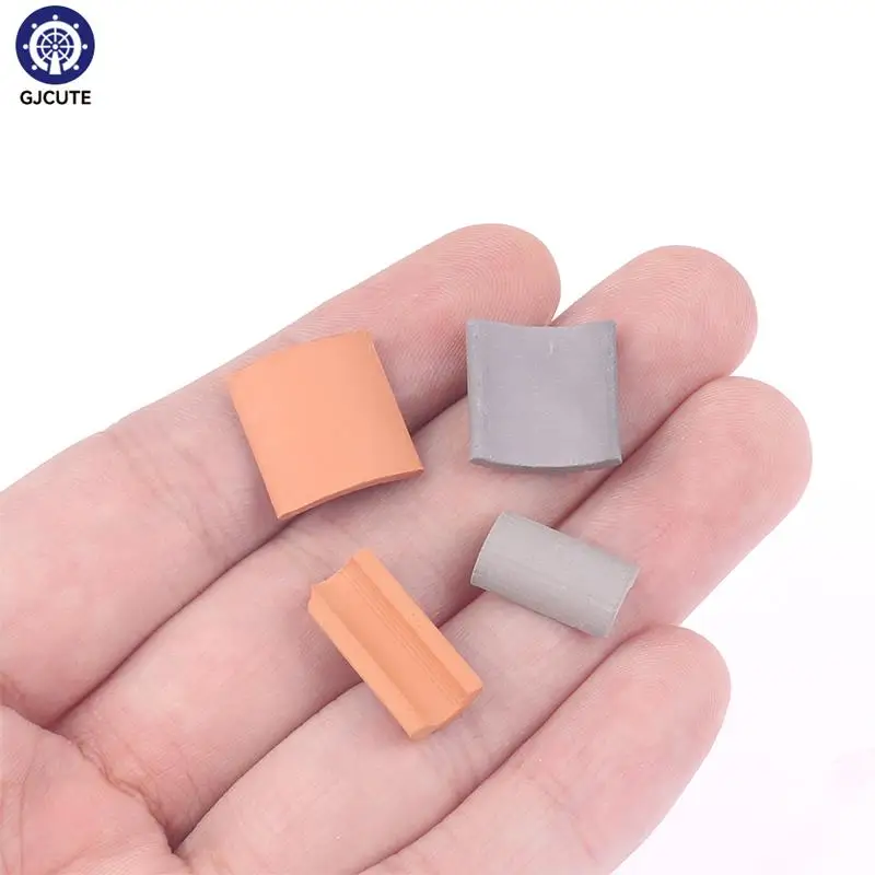 1/16 Dollhouse Miniature Wall Bricks Roof Tiles Building Set For Dollhouses Kitchen Garden Living Room Life Scene Decor Props 4